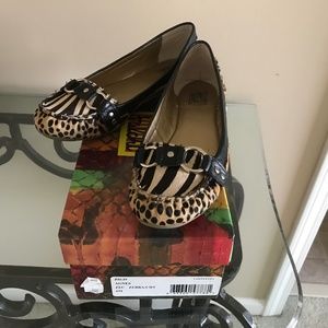 Falchi animal print loafer